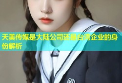 天美传媒是大陆公司还是台湾企业的身份解析