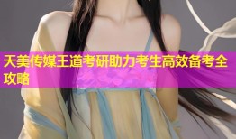天美传媒王道考研助力考生高效备考全攻略