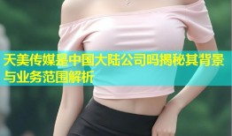 天美传媒是中国大陆公司吗揭秘其背景与业务范围解析