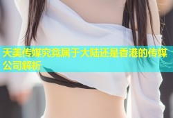 天美传媒究竟属于大陆还是香港的传媒公司解析