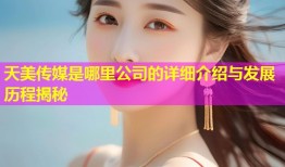 天美传媒是哪里公司的详细介绍与发展历程揭秘