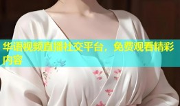 华语视频直播社交平台，免费观看精彩内容